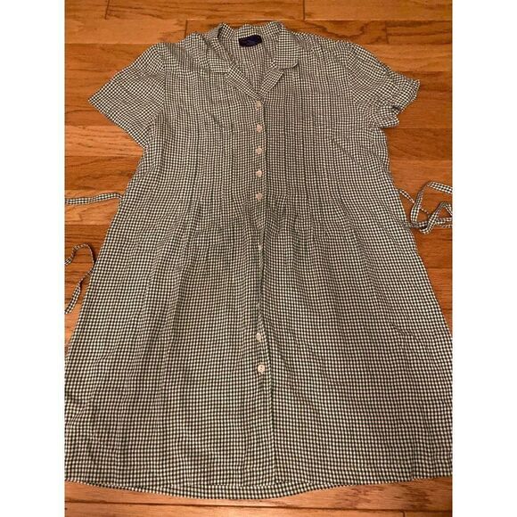 Charter Club, women's collared, half button, back tie casual dress size 10 - Picture 1 of 8